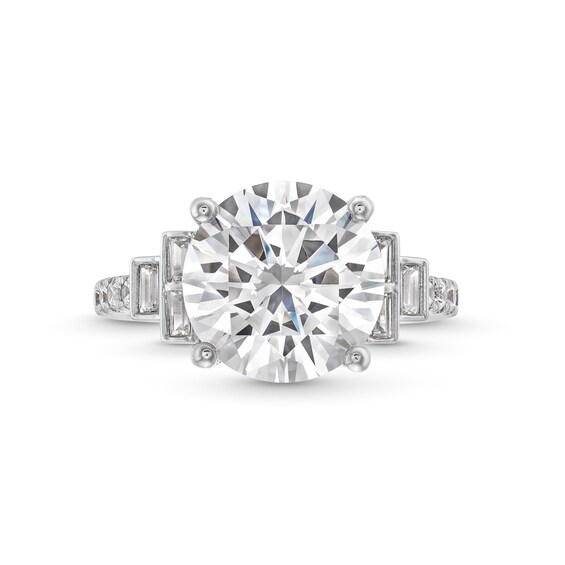 5-5/8 CT. T.w. Certified Lab-Grown Diamond Tri-Sides Collar Engagement Ring in 14K White Gold (F/Vs2)
