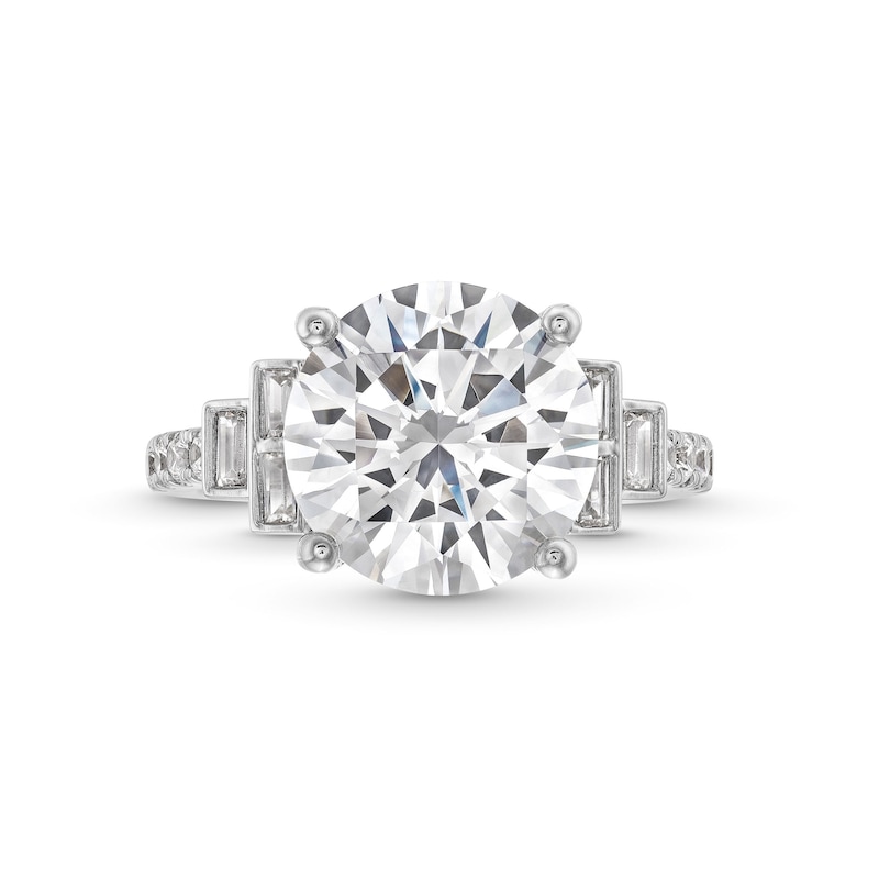 Main Image 4 of 5-5/8 CT. T.W. Certified Lab-Grown Diamond Tri-Sides Collar Engagement Ring in 14K White Gold (F/VS2)