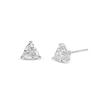 Thumbnail Image 1 of 1 CT. T.W. Trillion-Cut Certified Lab-Grown Diamond Solitaire Stud Earrings in 14K White Gold (F/SI2)