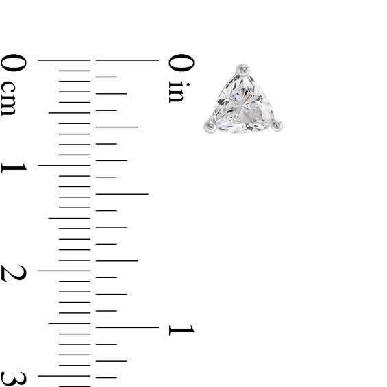 1 CT. T.w. Trillion-Cut Certified Lab-Grown Diamond Solitaire Stud Earrings in 14K White Gold (F/Si2)