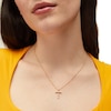 Thumbnail Image 2 of 1/3 CT. T.W. Diamond Station Cross Pendant in 10K Gold