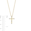 Thumbnail Image 3 of 1/3 CT. T.W. Diamond Station Cross Pendant in 10K Gold