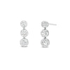 Thumbnail Image 1 of 1 CT. T.W. Certified Lab-Grown Diamond Graduated Three Stone Drop Earrings in 14K White Gold (F/SI2)