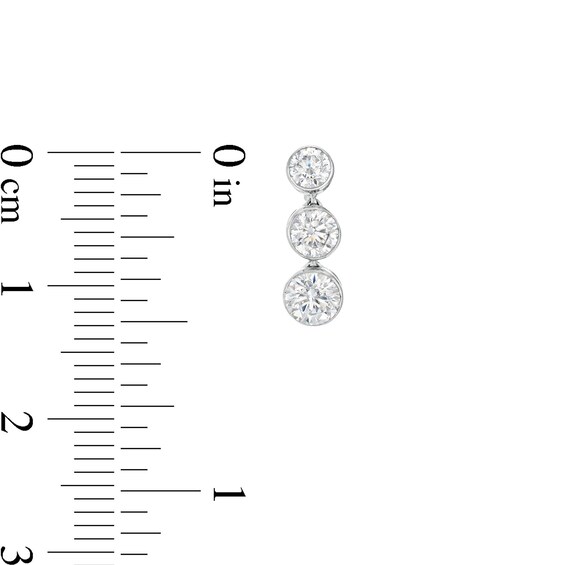 1 CT. T.w. Certified Lab-Grown Diamond Graduated Three Stone Drop Earrings in 14K Gold (F/Si2