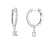 Thumbnail Image 0 of 1/2 CT. T.W. Certified Lab-Created Diamond Dangle Hoop Earrings in 14K White Gold (F/SI2)