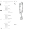 Thumbnail Image 2 of 1/2 CT. T.W. Certified Lab-Created Diamond Dangle Hoop Earrings in 14K White Gold (F/SI2)