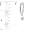 Thumbnail Image 3 of 1/2 CT. T.W. Certified Lab-Grown Diamond Dangle Hoop Earrings in 14K White Gold (F/SI2)