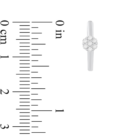1/10 CT. T.w. Multi-Diamond Hoop Earrings in 10K White Gold