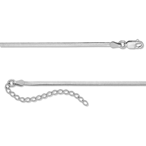 2.3mm Herringbone Chain Necklace in Sterling Silver - 18â