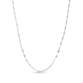 2.3mm Mirror Chain Necklace in Solid Sterling Silver -18”