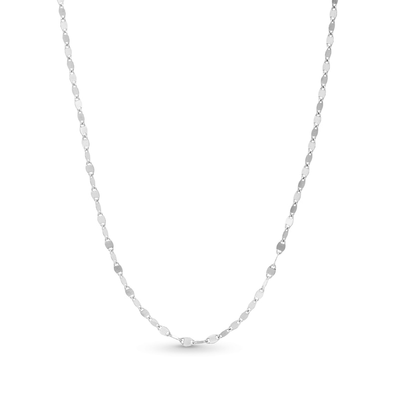 2.3mm Mirror Chain Necklace in Solid Sterling Silver -18”