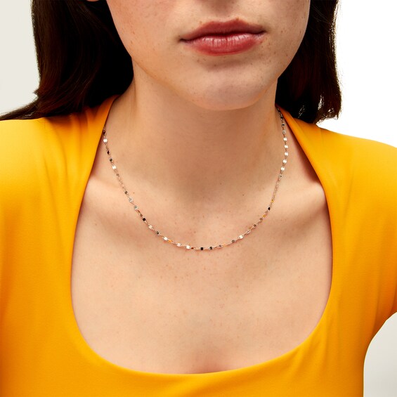 2.3mm Mirror Chain Necklace in Solid Sterling Silver -18â