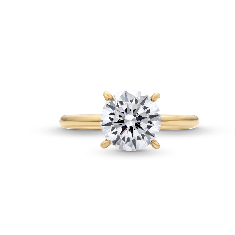 Main Image 4 of Certified Center Diamond Solitaire 2 CT. T.W. Hidden Halo Engagement Ring in 14K Gold (I/I2)
