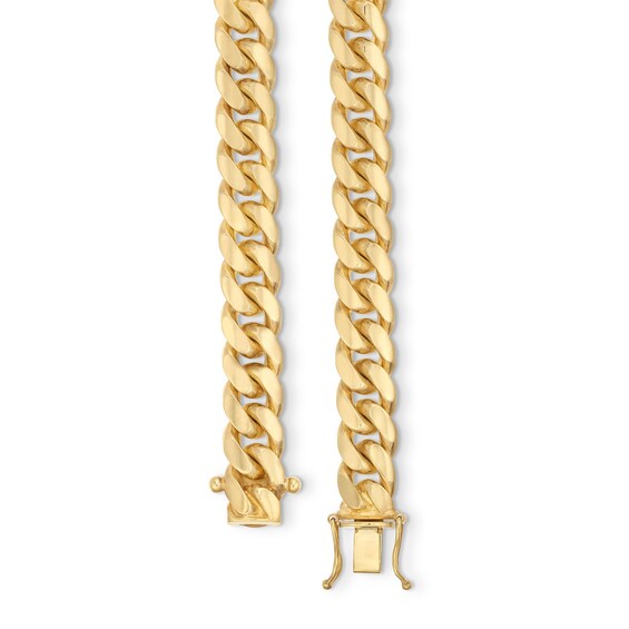 8.25mm Solid Miami Cuban Chain Bracelet in 10K Gold - 8.5â