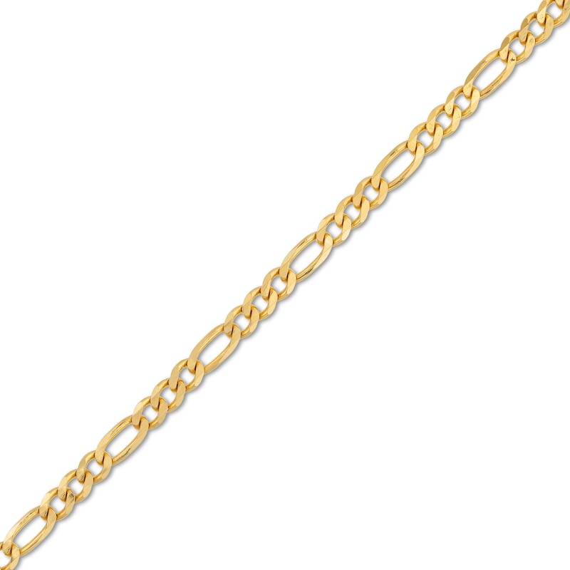 Main Image 1 of 3.7mm Solid Figaro Chain Bracelet in 14K Gold - 7.5”