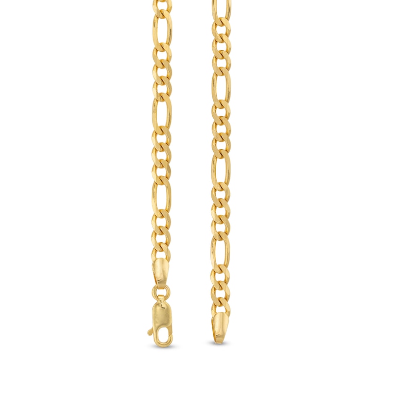 Main Image 2 of 3.7mm Solid Figaro Chain Bracelet in 14K Gold - 7.5”