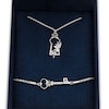 Thumbnail Image 1 of Enchanted Disney Tinker Bell Green Tourmaline and Diamond Lock Pendant and Key Bolo Bracelet Set in Sterling Silver