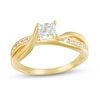Thumbnail Image 1 of 3/4 CT. T.W. Princess-Cut Diamond Twist Shank Engagement Ring in 14K Gold