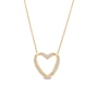 Thumbnail Image 1 of 1/2 CT. T.W. Certified Lab-Grown Diamond Ribbon Twist Heart Necklace in 14K Gold (F/SI2)