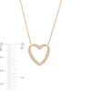 Thumbnail Image 3 of 1/2 CT. T.W. Certified Lab-Grown Diamond Ribbon Twist Heart Necklace in 14K Gold (F/SI2)