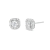 Thumbnail Image 0 of 1 CT. T.W. Lab-Created Diamond Cushion-Shaped Frame Stud Earrings in 14K White Gold (F/SI2)