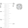 Thumbnail Image 2 of 1 CT. T.W. Lab-Created Diamond Cushion-Shaped Frame Stud Earrings in 14K White Gold (F/SI2)