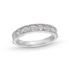 Thumbnail Image 1 of 1-3/8 CT. T.W. Emerald-Cut Certified Lab-Created Diamond Vintage-Style Anniversary Band in 14K White Gold (F/VS2)
