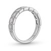 Thumbnail Image 3 of 1-3/8 CT. T.W. Emerald-Cut Certified Lab-Created Diamond Vintage-Style Anniversary Band in 14K White Gold (F/VS2)