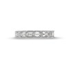 Thumbnail Image 4 of 1-3/8 CT. T.W. Emerald-Cut Certified Lab-Created Diamond Vintage-Style Anniversary Band in 14K White Gold (F/VS2)