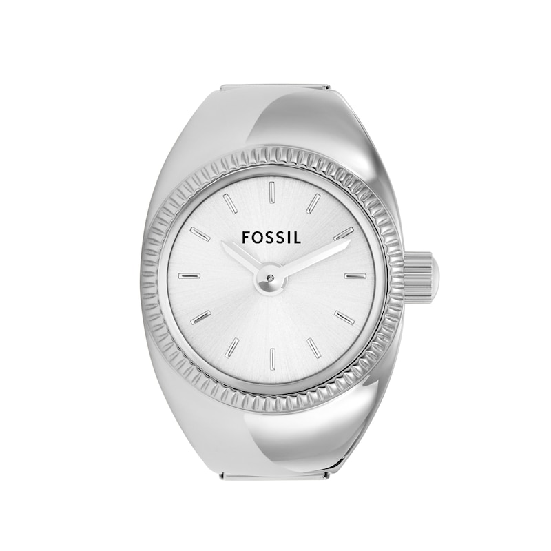 Main Image 2 of Ladies’ Fossil Ring Watch with Silver-Tone Sunray Dial (Model: ES5245)