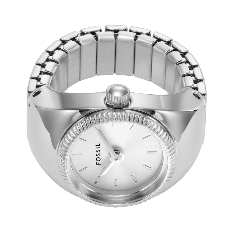 Main Image 3 of Ladies’ Fossil Ring Watch with Silver-Tone Sunray Dial (Model: ES5245)