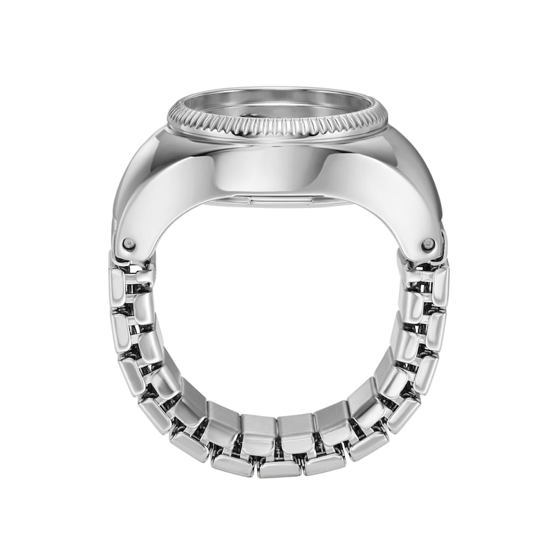 Main Image 4 of Ladies’ Fossil Ring Watch with Silver-Tone Sunray Dial (Model: ES5245)