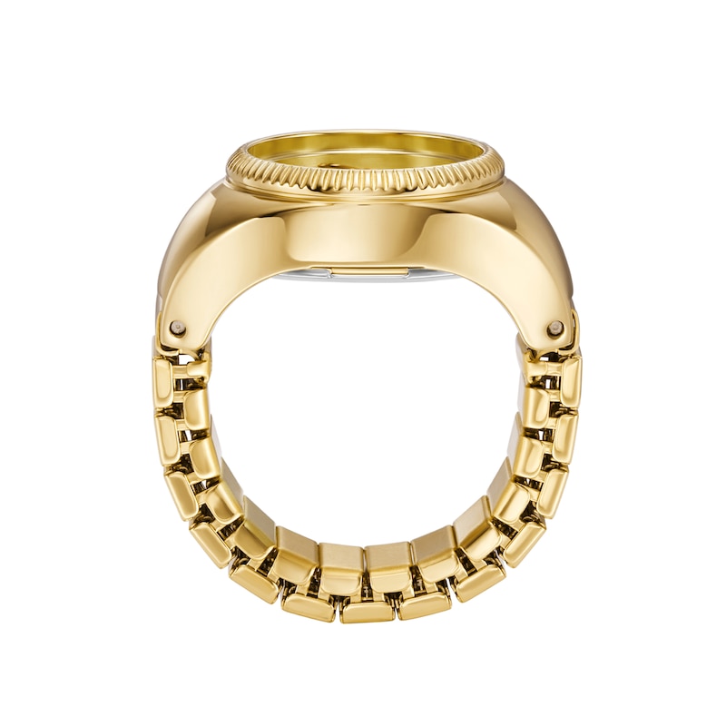 Main Image 4 of Ladies’ Fossil Gold-Tone IP Ring Watch with Gold-Tone Sunray Dial (Model: ES5246)