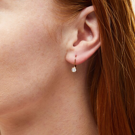 1/2 CT. T.w. Diamond Solitaire Drop Earrings in 14K Gold