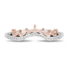 Thumbnail Image 6 of Enchanted Disney Belle 1/5 CT. T.W. Diamond Rose and Crown Three Piece Ring Set in Sterling Silver and 10K Rose Gold