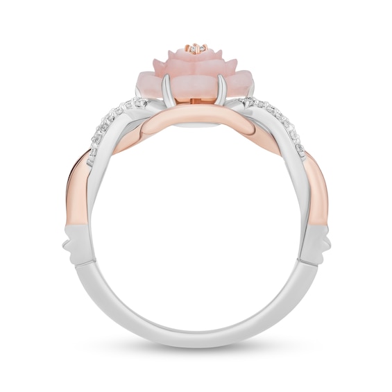 Collectorâs Edition Enchanted Disney Sleeping Beauty 65th Anniversary Flower Ring in Sterling Silver and 10K Rose Gold