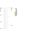 Thumbnail Image 3 of 1/8 CT. T.W. Diamond Multi-Row J-Hoop Earrings in 10K Gold