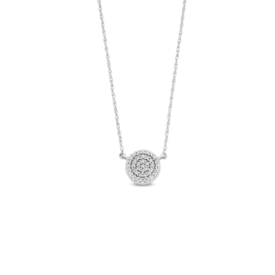 1/8 CT. T.w. Multi-Diamond Necklace in 10K White Gold