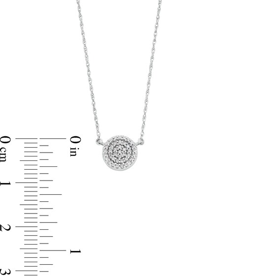 1/8 CT. T.w. Multi-Diamond Necklace in 10K White Gold