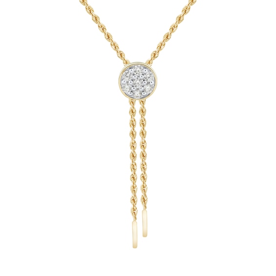 1/4 CT. T.w. Multi-Diamond Lariat Necklace in 10K Gold - 17"