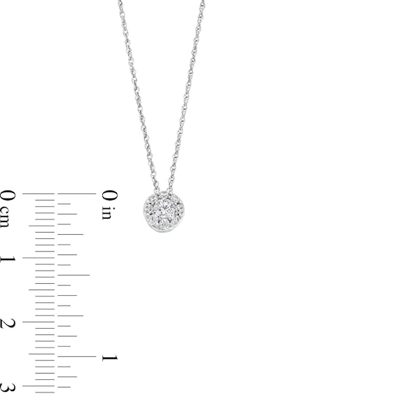 1/4 CT. T.w. Certified Lab-Grown Multi-Diamond Pendant in 14K White Gold (F/Si2)