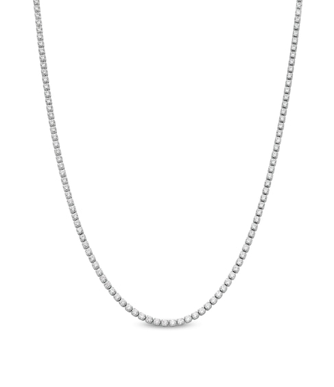 3 CT. T.w. Certified Lab-Grown Diamond Tennis Necklace in 14K White Gold (F/Si2) - 17"