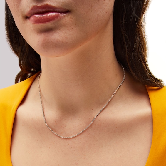 3 CT. T.w. Certified Lab-Grown Diamond Tennis Necklace in 14K White Gold (F/Si2) - 17"