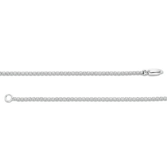 3 CT. T.w. Certified Lab-Grown Diamond Tennis Necklace in 14K White Gold (F/Si2) - 17"