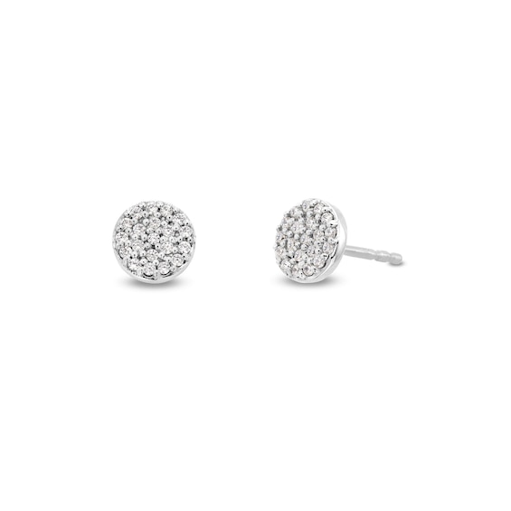 1/10 CT. T.w. Multi-Diamond Stud Earrings in 10K White Gold