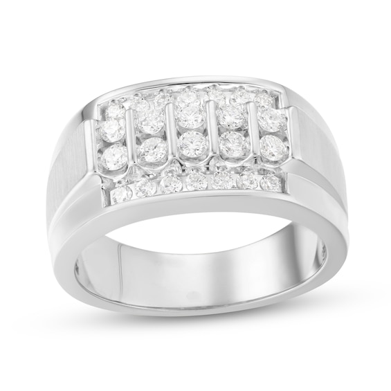 3/4 CT. T.w. Diamond Multi-Row Column Ring in 10K White Gold