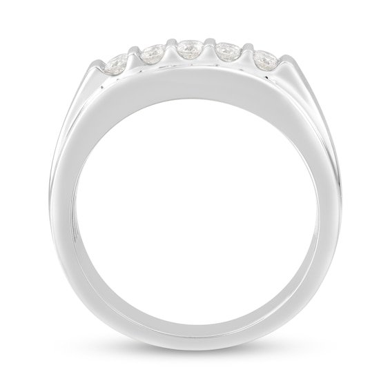 3/4 CT. T.w. Diamond Multi-Row Column Ring in 10K White Gold