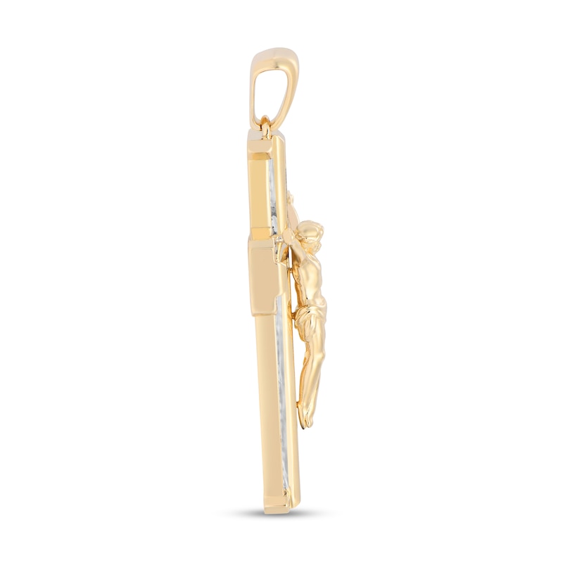 Main Image 3 of 1 CT. T.W. Diamond Crucifix Necklace Charm in 10K Gold