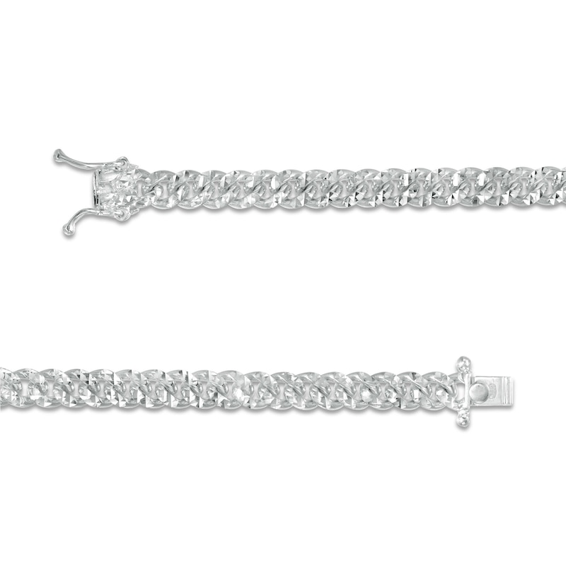 Main Image 3 of 6.0mm Diamond-Cut Cuban Curb Chain Necklace in Solid Sterling Silver - 20"