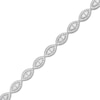 Thumbnail Image 1 of 1 CT. T.W. Diamond Marquise Link Bracelet in Sterling Silver - 7.25"